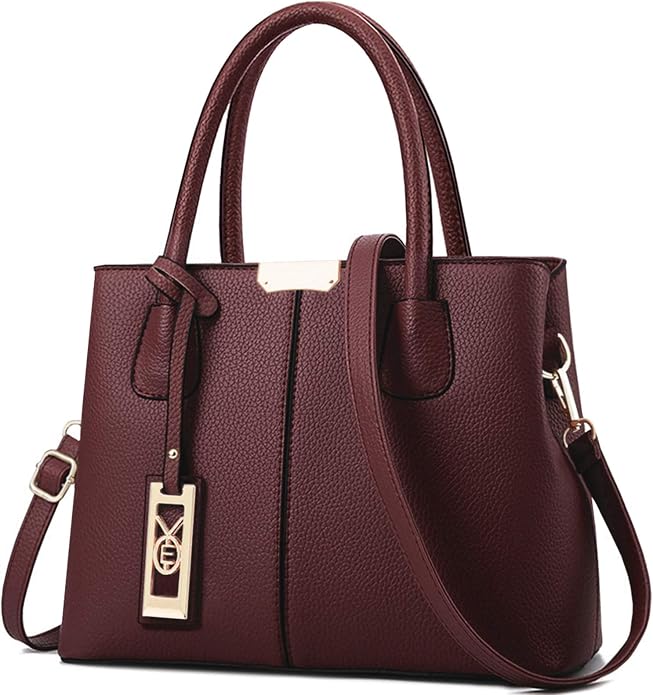 Women’s PU Leather Tote Bag – Top Handle Shoulder Purse