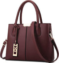 Women’s PU Leather Tote Bag – Top Handle Shoulder Purse