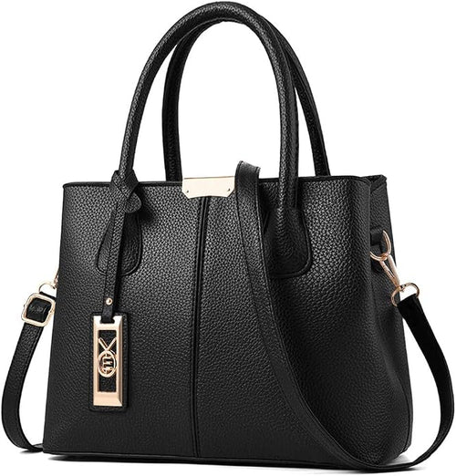 Women’s PU Leather Tote Bag – Top Handle Shoulder Purse