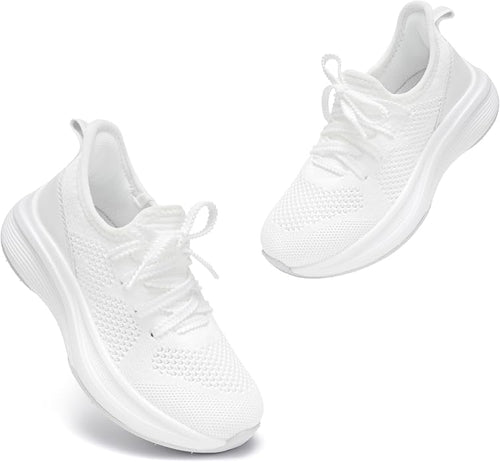 Girls’ Slip-On Running Shoes – Breathable Cushioned Athletic Sneakers