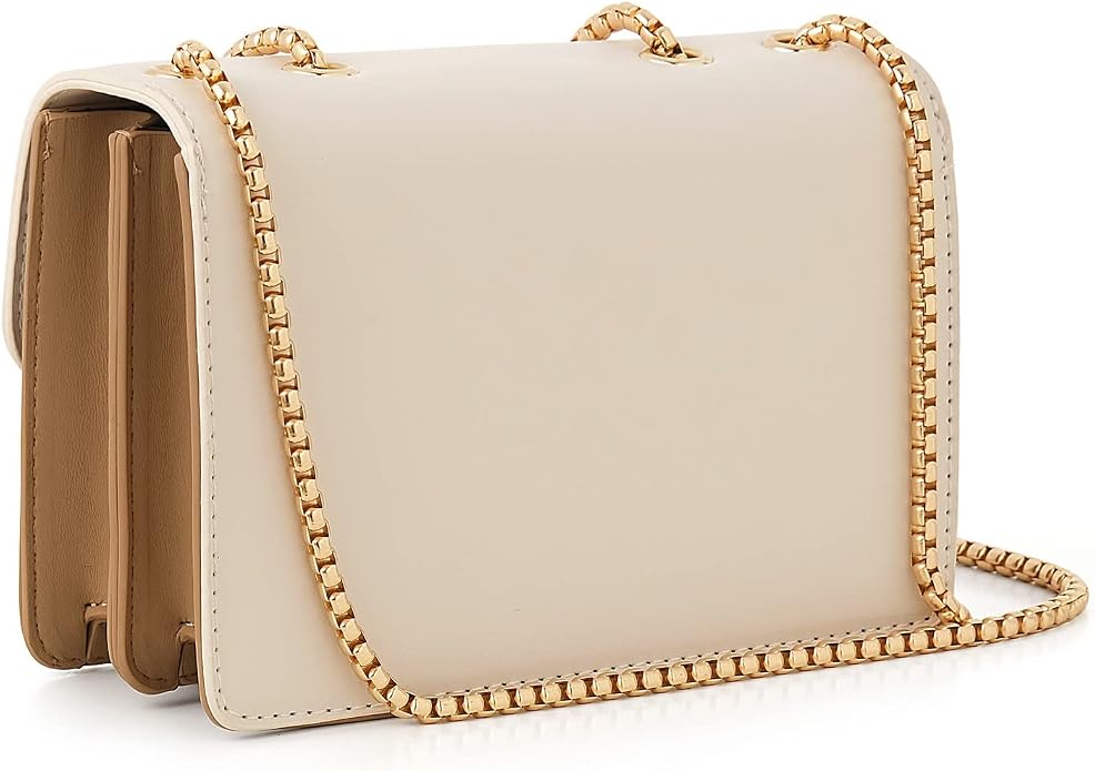Women’s Color Block Crossbody Bag – Faux Leather Shoulder Purse