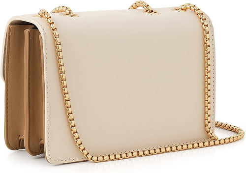 Women’s Color Block Crossbody Bag – Faux Leather Shoulder Purse