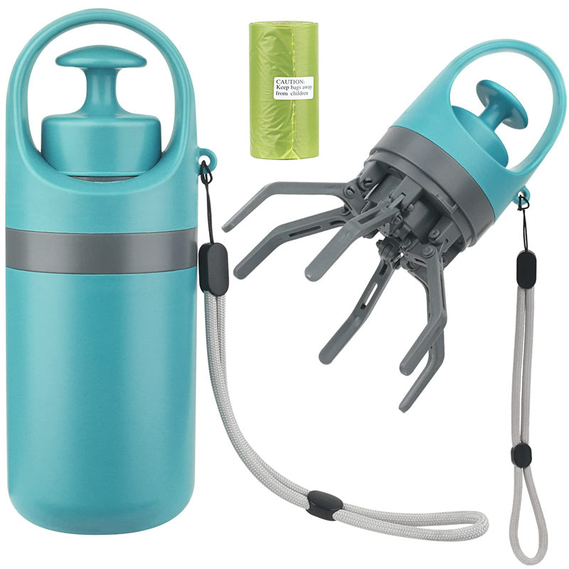 Portable Dog Pooper Scooper with Built-In Waste Bag Dispenser